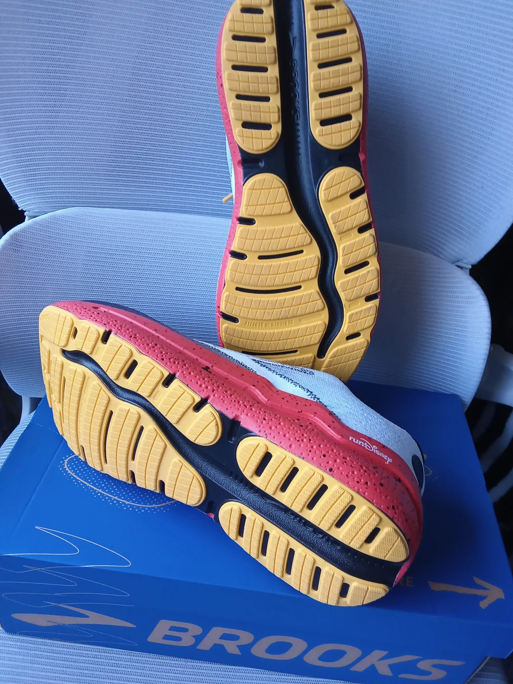 Brooks Blue and Gold Running Shoe Box